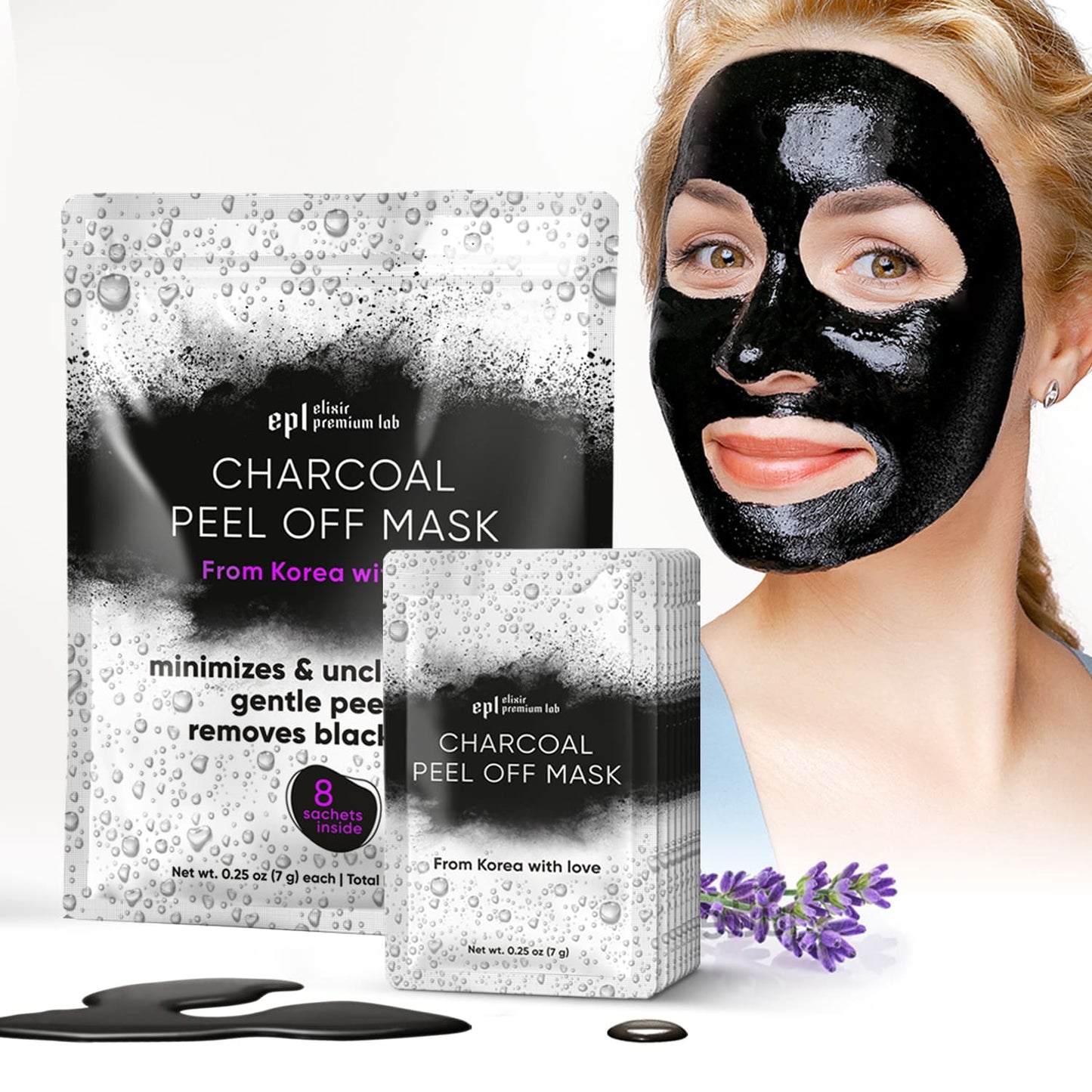 Charcoal Peel Off Face Mask , 8 pack