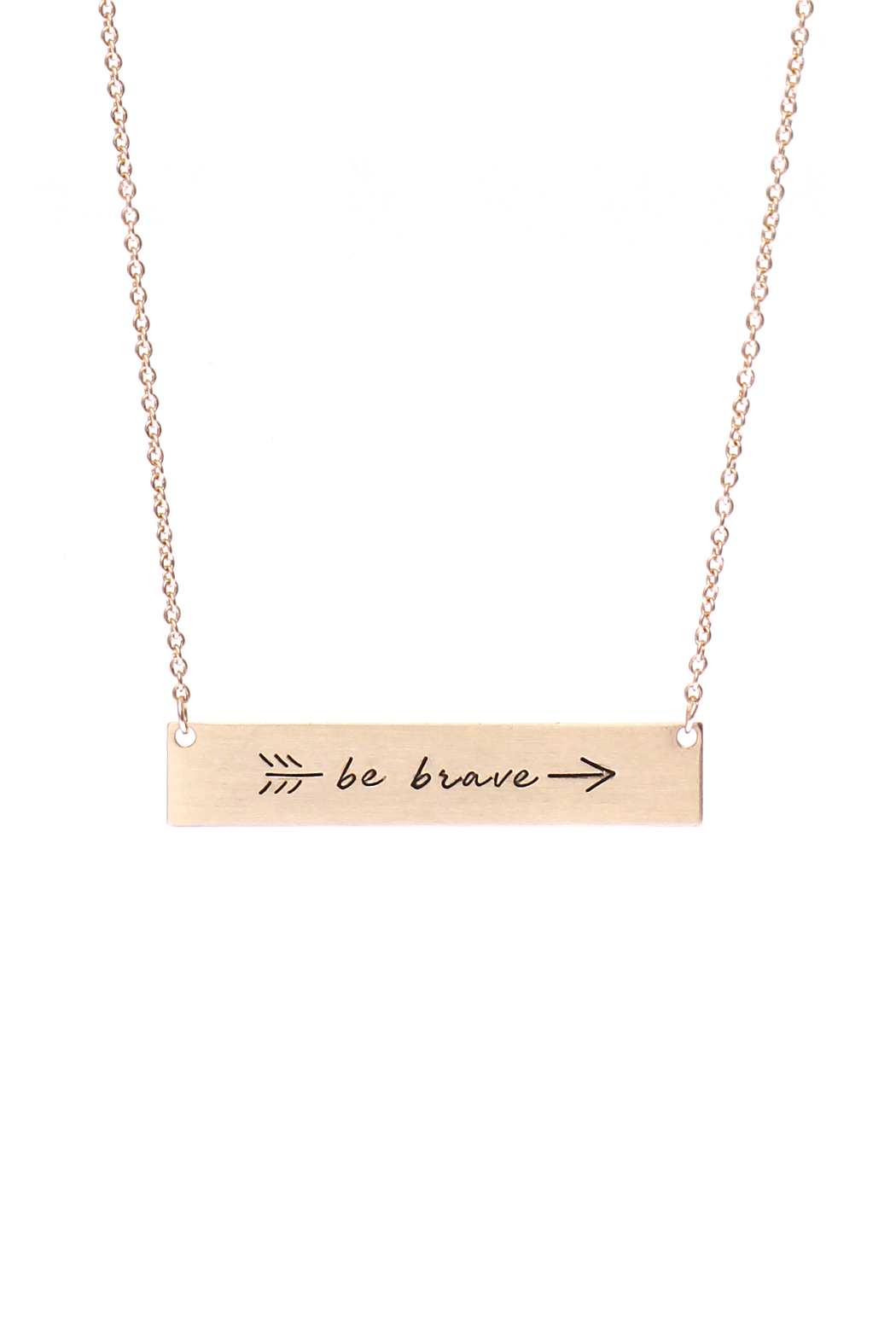 "Be Brave" Bar Necklace