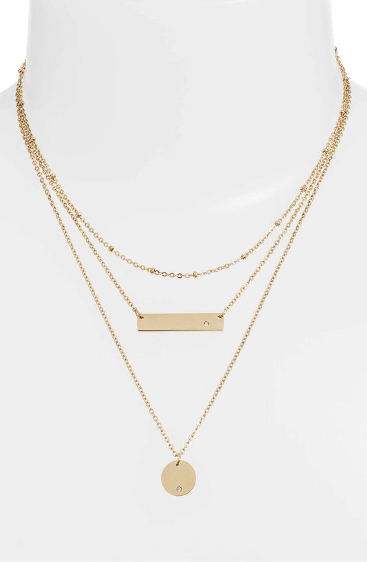 Triple Strand Necklace - Gold